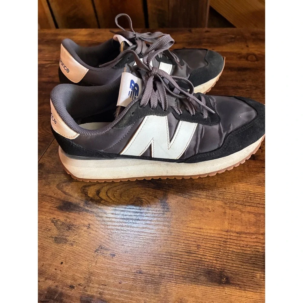 New Balance 237 Sneakers Mens 8 Grey Black MS237GA Good Low Top Retro Lifestyle